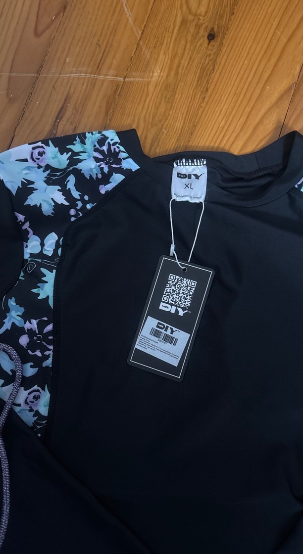 Uzun Kollu Mavi Desenli Kadın haşama.Dar kalıp - Görsel 2