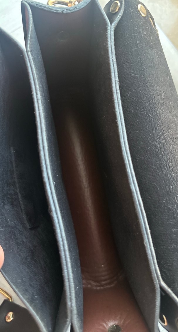 Kilitli Siyah Deri Rock Punk Çanta - Görsel 3