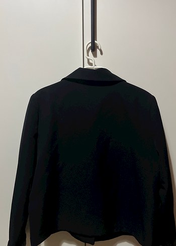 l Beden siyah Renk Düğmeli Siyah Kadın Blazer Ceket