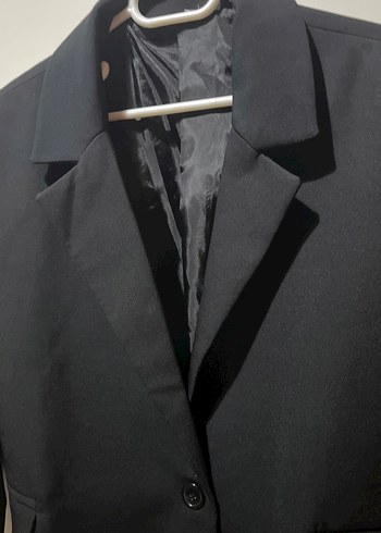 Diğer Düğmeli Siyah Kadın Blazer Ceket