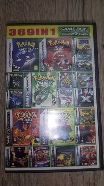 GAMEBOY ADVANCE 369 İN 1 Çok oyunlu oyun katuşu