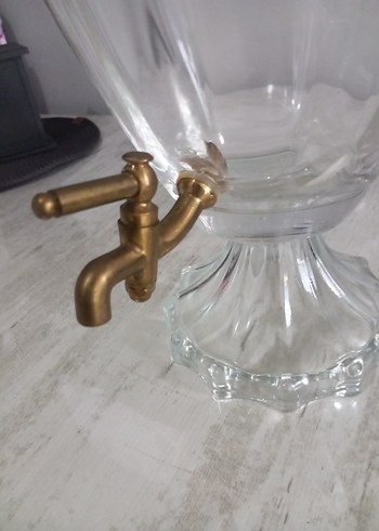  Beden Altın Kapaklı Şeffaf Vazo
