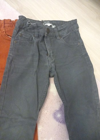 24-36 Ay Beden kahverengi Renk Erkek Çocuk Slim Fit Elastik Bel Kot Pantolon