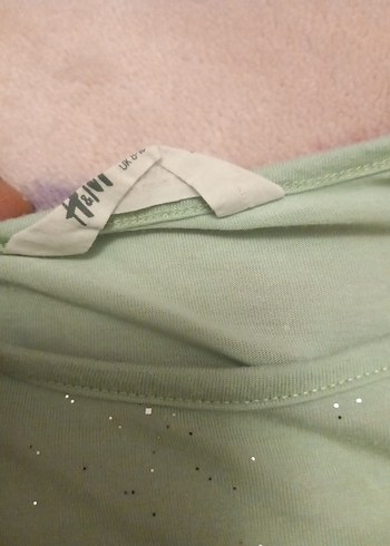 7 Yaş Beden Yeşil Simli Uzun Kollu Kız Sweatshirt
