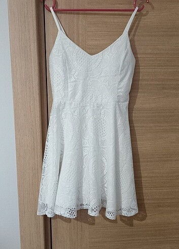 Beyaz mini elbise 