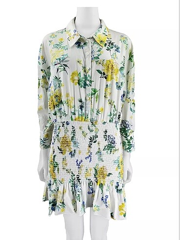Zara Zara Çiçekli Mini Elbise