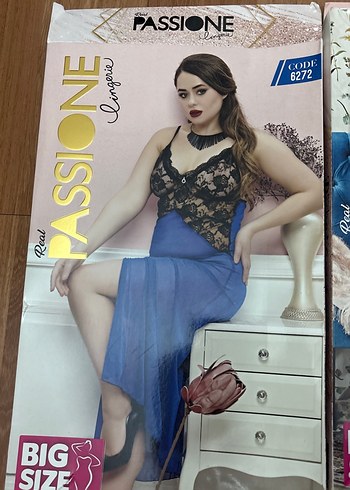 Büyük beden Uzun Kadın Gecelik - Görsel 2