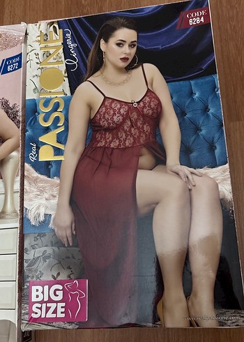 Büyük beden Uzun Kadın Gecelik - Görsel 3