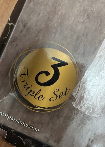 Beyaz Bohem Kadın Mini Gecelik Takımı 3 lü set - Görsel 3