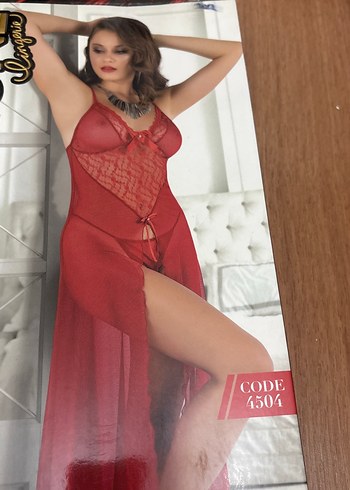 Kırmızı Uzun Bohem Kadın Gecelik - Görsel 2