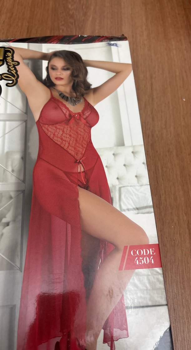 Kırmızı Uzun Bohem Kadın Gecelik - Görsel 2