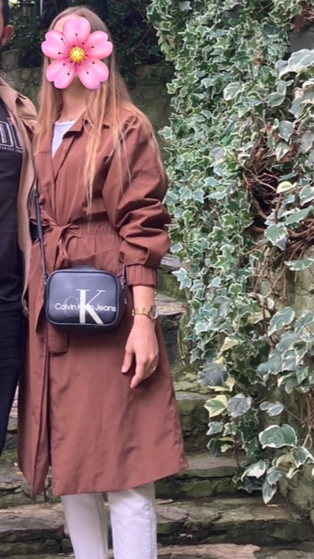 Kahverengi astarlı Kuşaklı Uzun Trençkot - Görsel 2