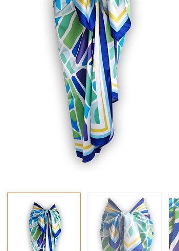 Renkli Batik Desenli Kadın Pareo - Görsel 2