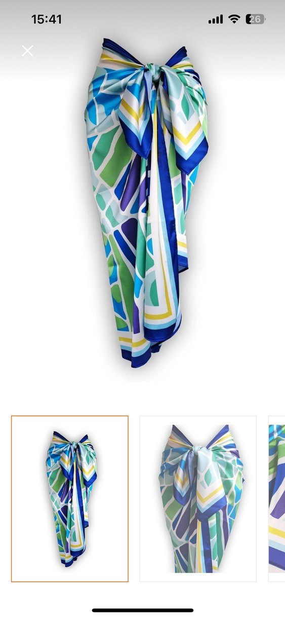 Renkli Batik Desenli Kadın Pareo - Görsel 2