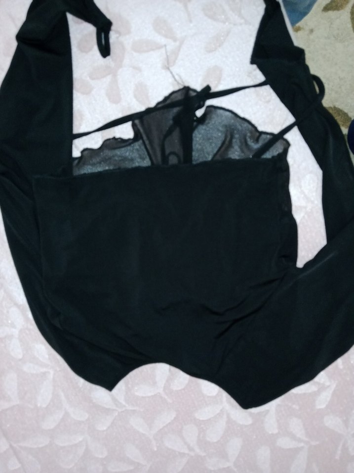 Siyah Uzun Kollu Goth Bluz - Görsel 4