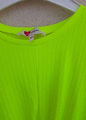 m Beden yeşil Renk Neon bustiyer bluz beyaz bluz 