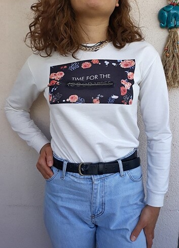 Beyaz sweatshirt beyaz sweat 