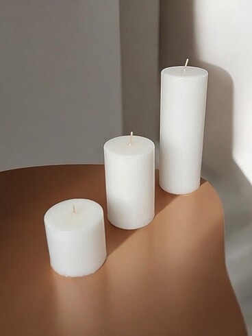 3?lü silindir mum set