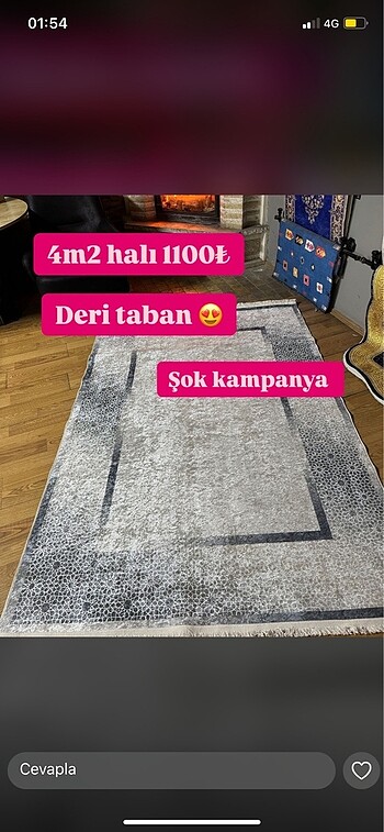Deri taban halı şok fiyat