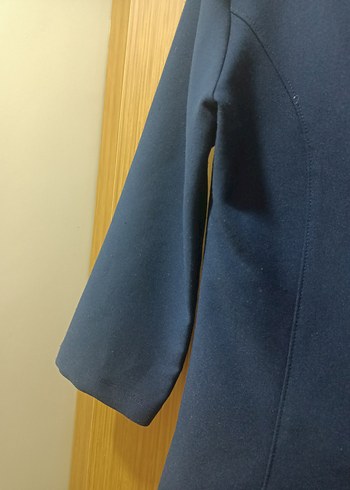 Lacivert V Yakalı Midi Kadın Elbise - Görsel 4