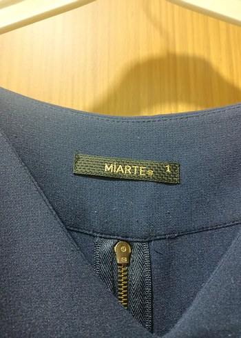 Lacivert V Yakalı Midi Kadın Elbise - Görsel 2