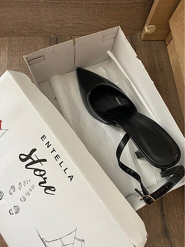 40 Beden Siyah ince topuklu topuklu ayakkabı