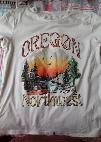 Baskılı BeyazTişörtü, Kısa Kollu, Bohem - Görsel 2