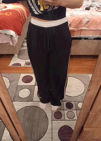 Lacivert Yan Şeritli yetişkin Eşofman Altı - Görsel 2