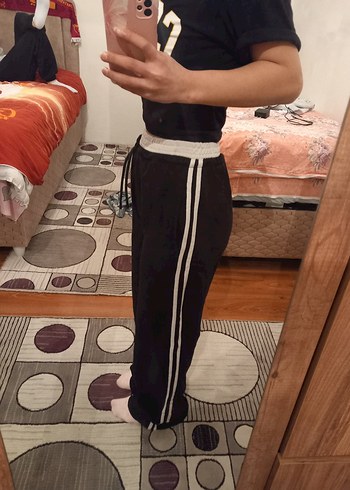 Lacivert Yan Şeritli yetişkin Eşofman Altı - Görsel 3