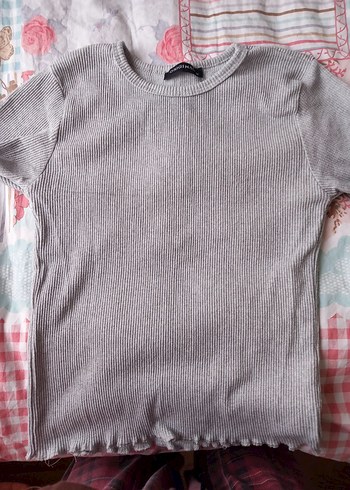 Gri Örgü Kadın bluz - Görsel 2