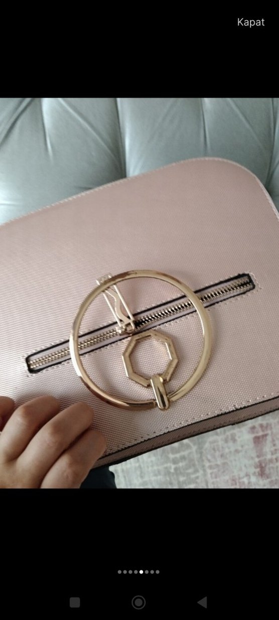 Bej Deri Tokalı Kadın Çanta - Görsel 5