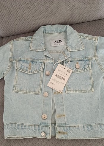 Zara Düğmeli Kadın Mavi Denim Ceket
