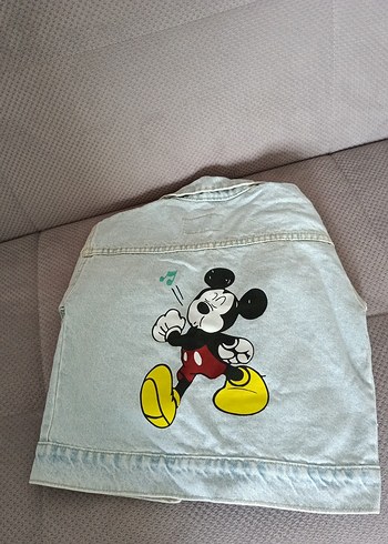 diğer Beden Zara Düğmeli Kadın Mavi Denim Ceket