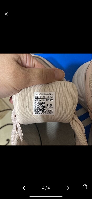 38 Beden ten rengi Renk Adidas ayakkabı