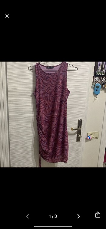 Drape detaylı elbise