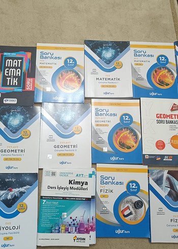 Uğur soru bankası seti (12. sınıf Matematik, Geometri, Fizik,