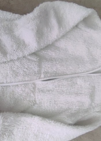 Kadın Beyaz Fermuarlı Polar Ceket - Görsel 2