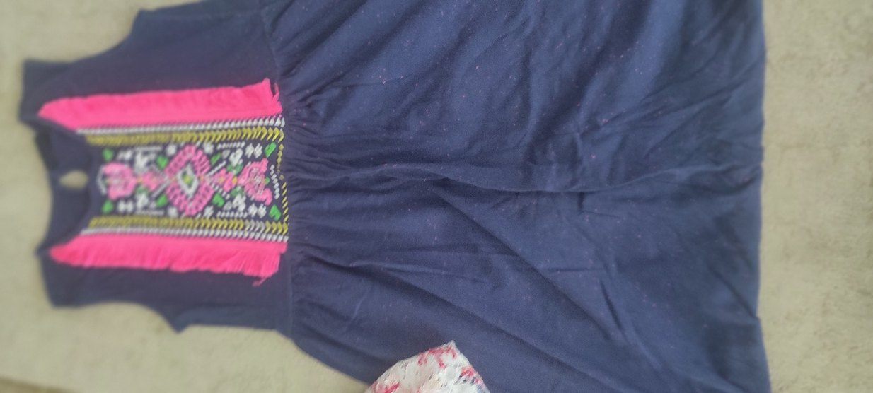 Çiçek Desenli kız elbise 10-12 yaş için uygundur - Görsel 3