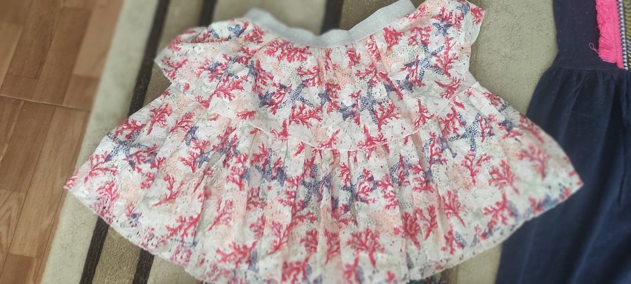 Çiçek Desenli kız elbise 10-12 yaş için uygundur - Görsel 2