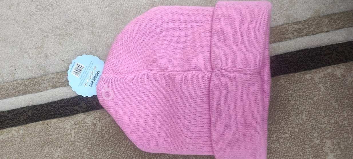 Pembe Örgü Kadın Bere - Görsel 3