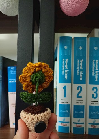 Bohem Ayçiçeği Örgü çiçek - Görsel 2