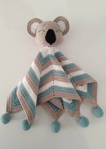 Nakışlı Çok Renkli Örgü Çocuk Battaniyesi - Görsel 2