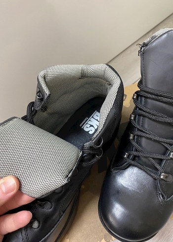 42 Beden Siyah Deri Bağcıklı Erkek Biker Bot
