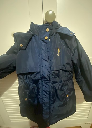 Düğmeli Lacivert Kız Çocuk Kaban - Görsel 2