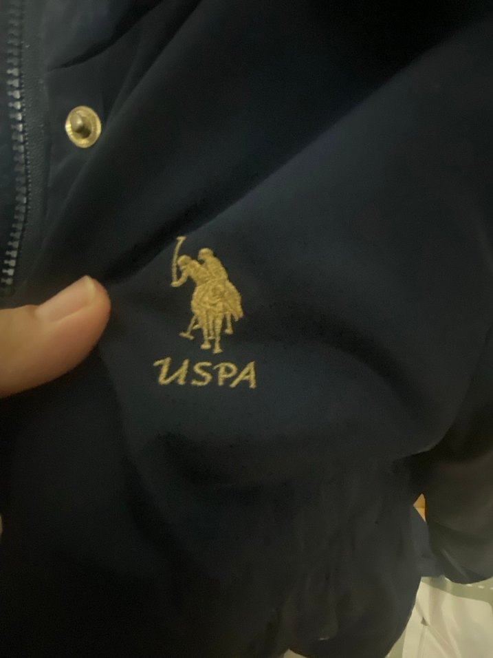 Düğmeli Lacivert Kız Çocuk Kaban - Görsel 4