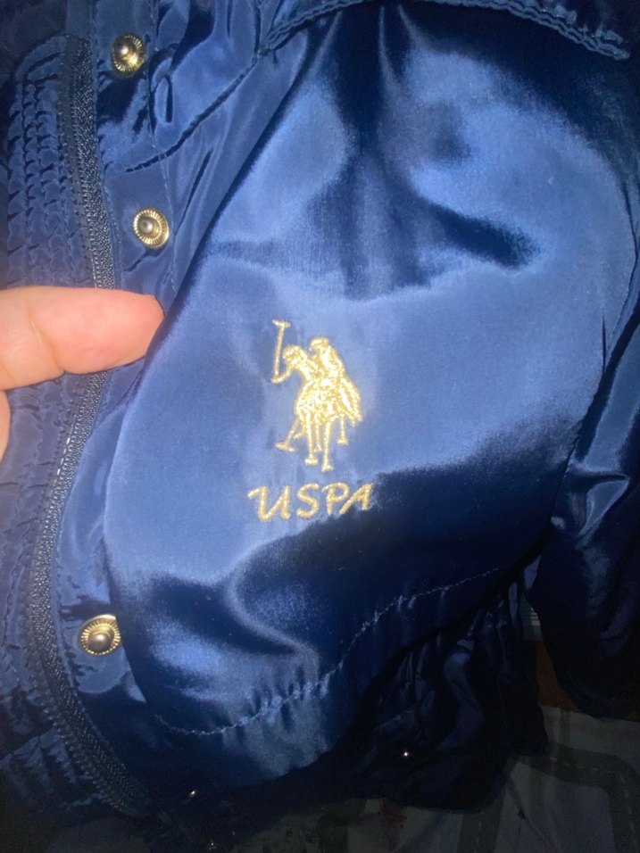 Düğmeli Lacivert Kız Çocuk Kaban - Görsel 3