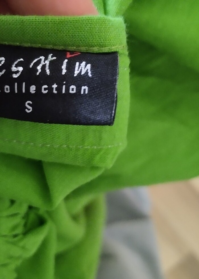 Yeni Yakası Pullu Yeşil Plaj Elbisesi - Görsel 4