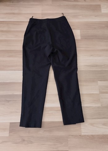 Adil Işık Düğmeli Siyah Kadın Denim Kumaş Pantolon - Görsel 4