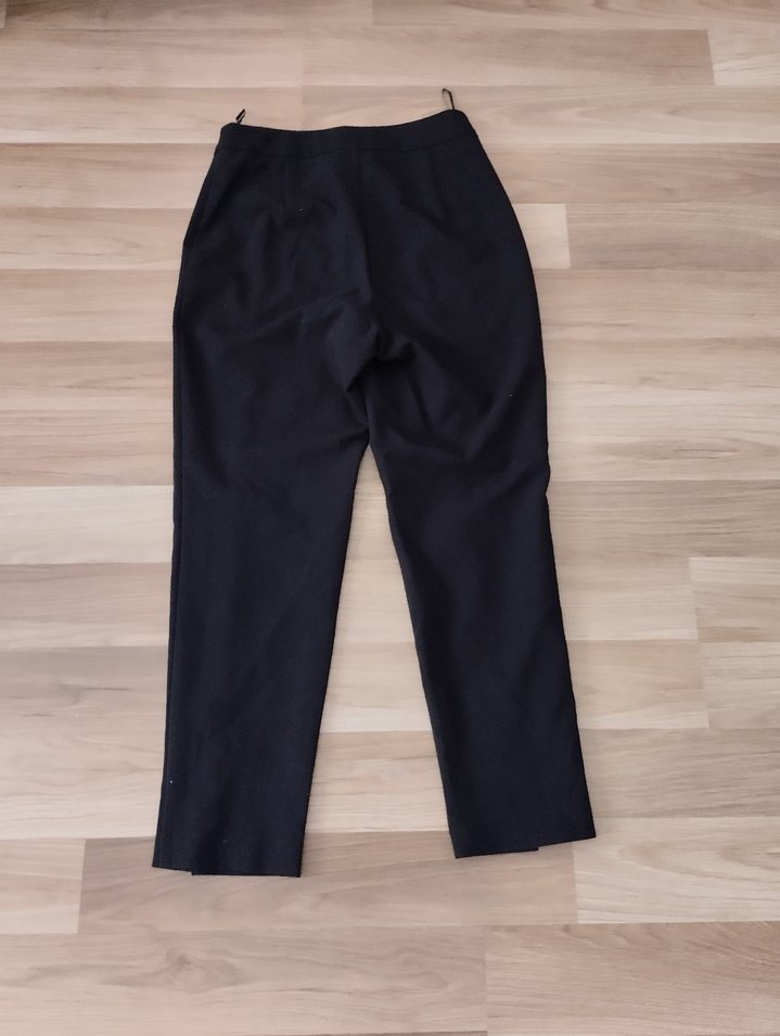 Adil Işık Düğmeli Siyah Kadın Denim Kumaş Pantolon - Görsel 4