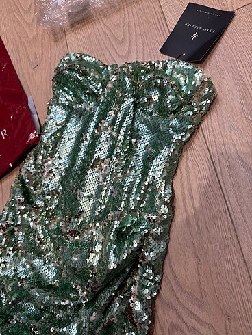 Eyyo su yeşili payet elbise - Görsel 5